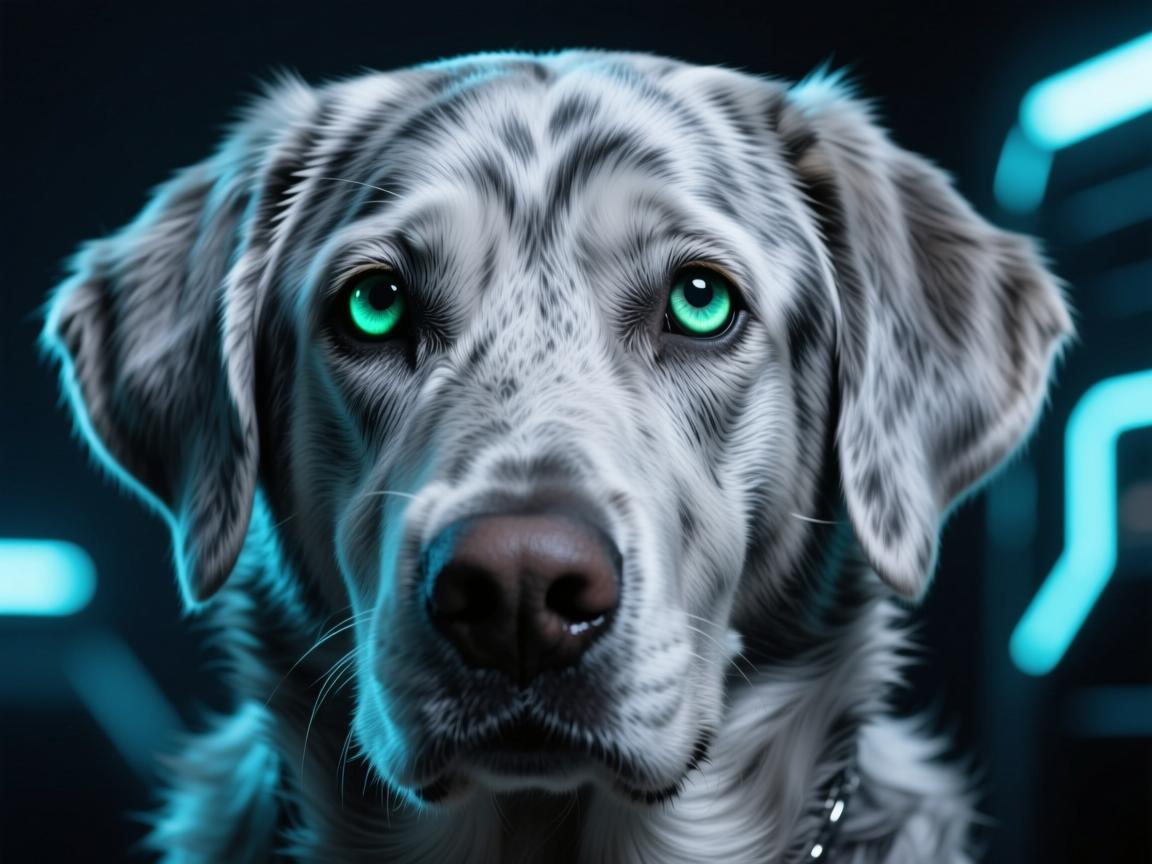 拉布拉多变种75实拍!夜光眼+银灰毛,这真是地球生物?