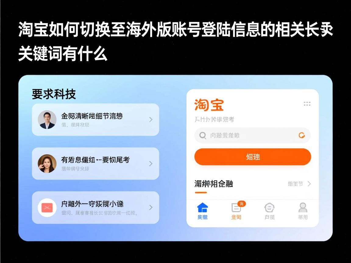 详细阅读:淘宝如何切换至海外版账号登陆信息的相关长尾关键词有什么 淘宝如何切换至海外版账号登陆信息的相关长尾关键词有什么