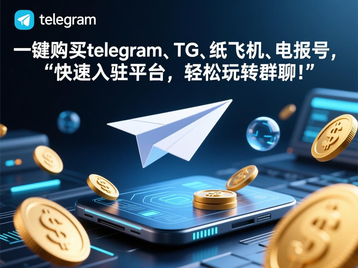 “一键购买telegram、TG、纸飞机、电报号，快速入驻平台，轻松玩转群聊！”