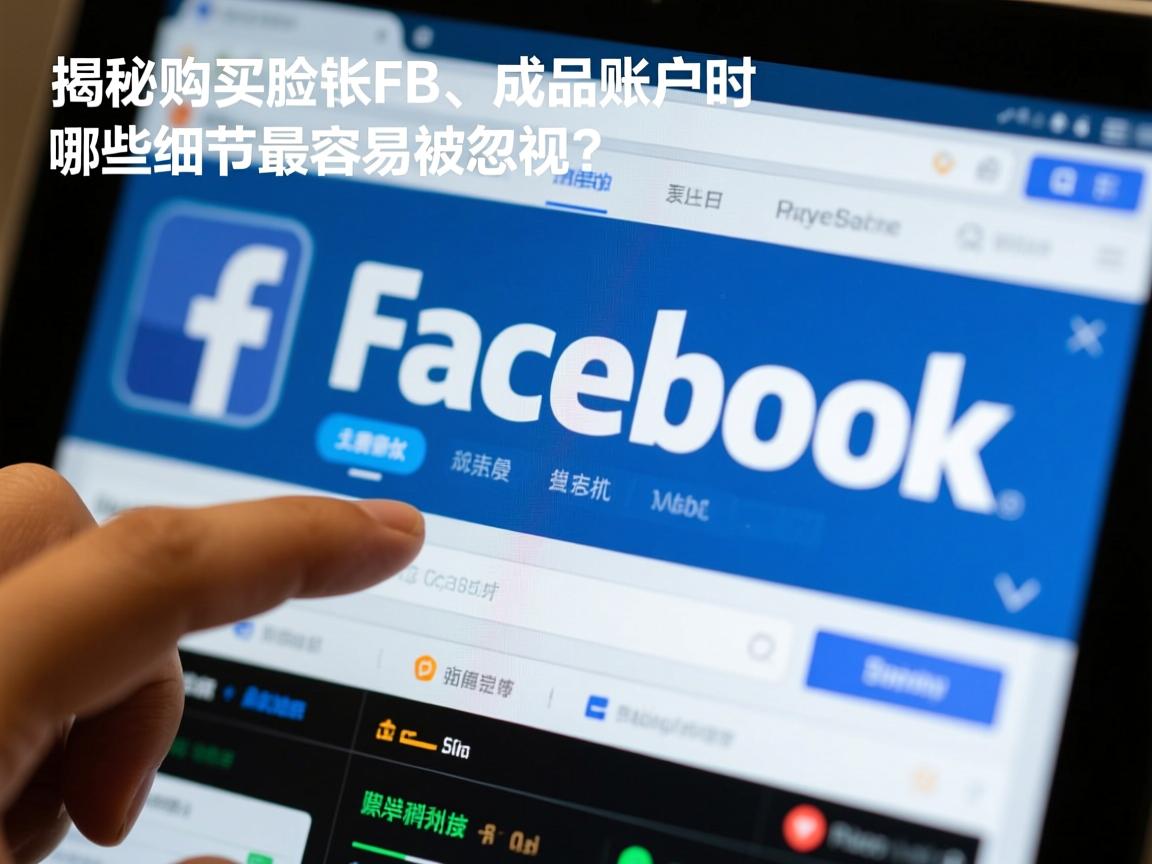 揭秘！购买脸书、FB、Facebook成品账户时，哪些细节最容易被忽视？