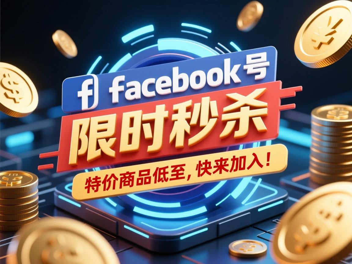脸书、FB、Facebook号限时秒杀，特价商品低至，快来加入！