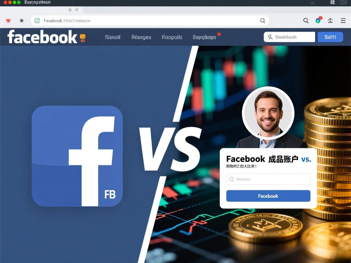 脸书、FB、Facebook成品账户 vs. 普通账户：购物网站上的大比拼！