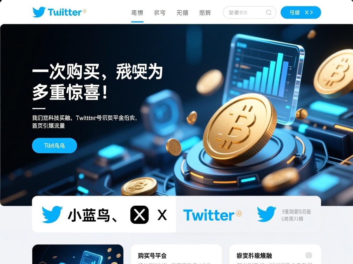 一次购买，多重惊喜！在推特、小蓝鸟、X、 Twitter号购买平台首页引爆流量