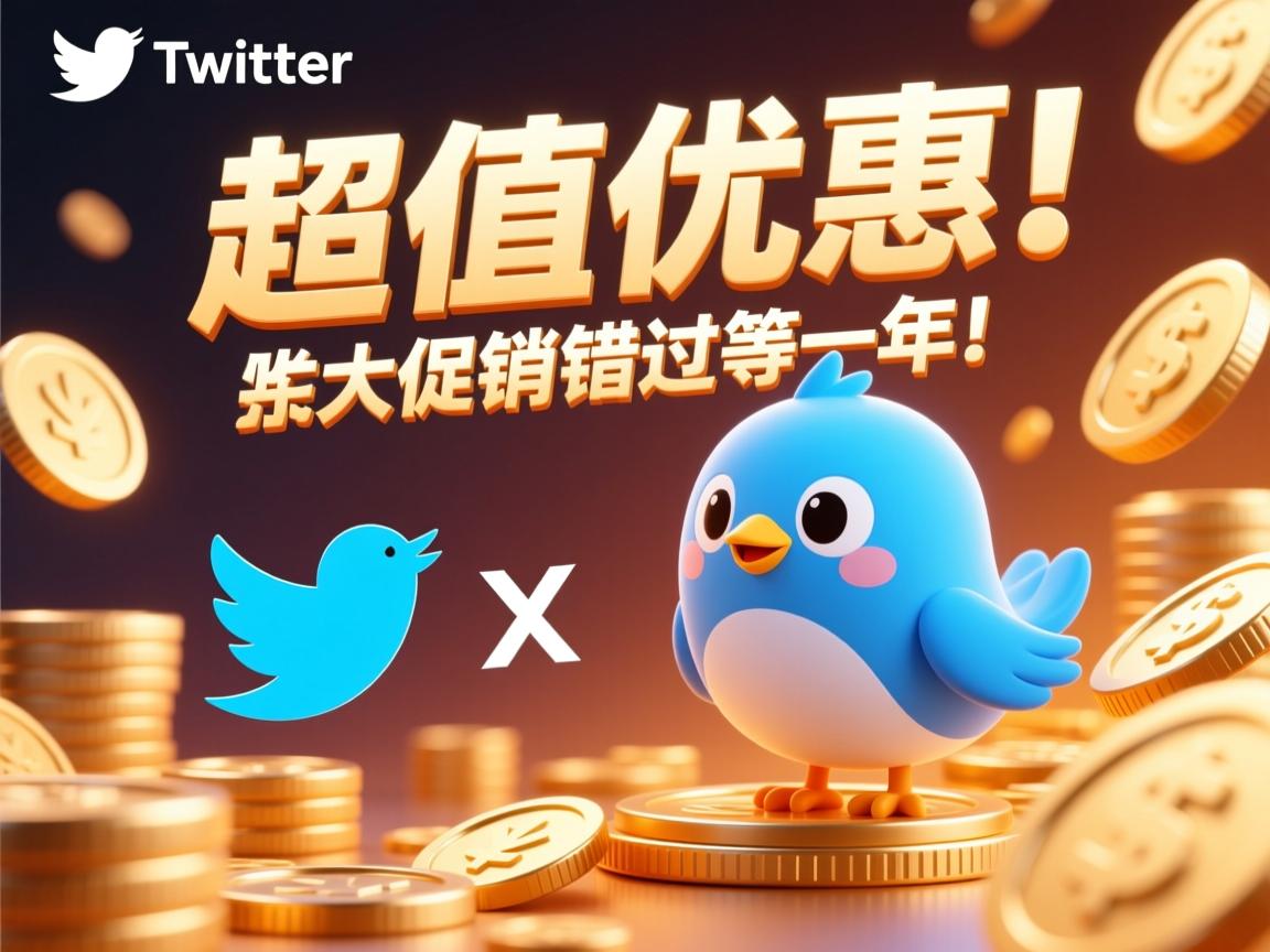 【超值优惠】推特、小蓝鸟、X、 Twitter账号购买大促销，错过等一年！