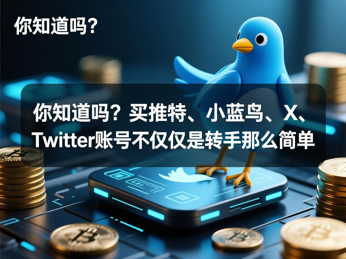 “你知道吗？买推特、小蓝鸟、X、 Twitter账号不仅仅是转手那么简单”