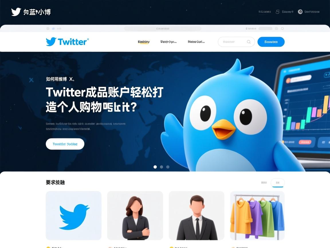 如何用推特、小蓝鸟、X、 Twitter成品账户轻松打造个人购物网站？