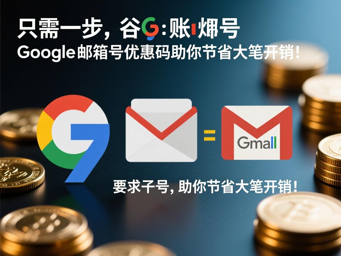 只需一步，谷歌账号、谷歌邮箱、gmail邮箱、google邮箱号优惠码助你节省大笔开销！