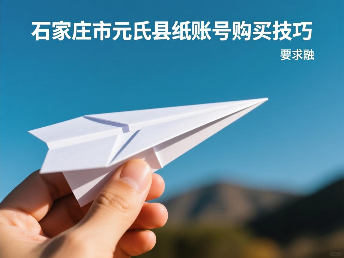 石家庄市元氏县纸飞机账号购买技巧