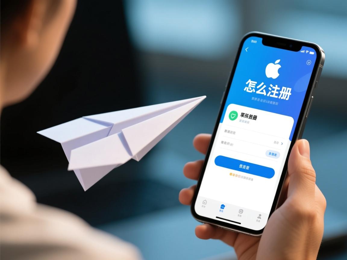 纸飞机苹果手机怎么注册